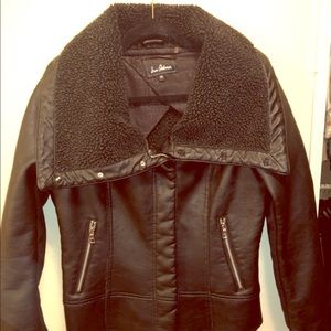 Sam Edelman Faux Leather Shearling Jacket M